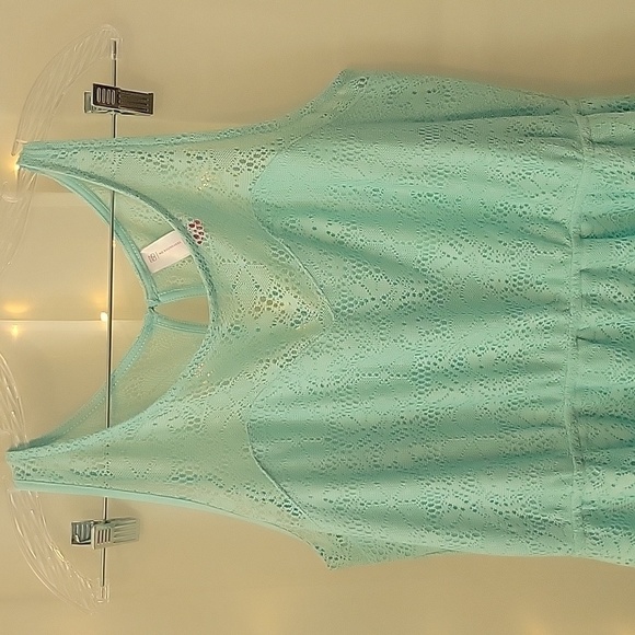 Mint green lace handkerchief dress size xl - Picture 3 of 8